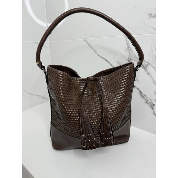 MASSIMO DUTTI  LEATHER Shoulder BAG HANDBAG Purse Brown Pristine Luxury Designer - Picture 1 of 10
